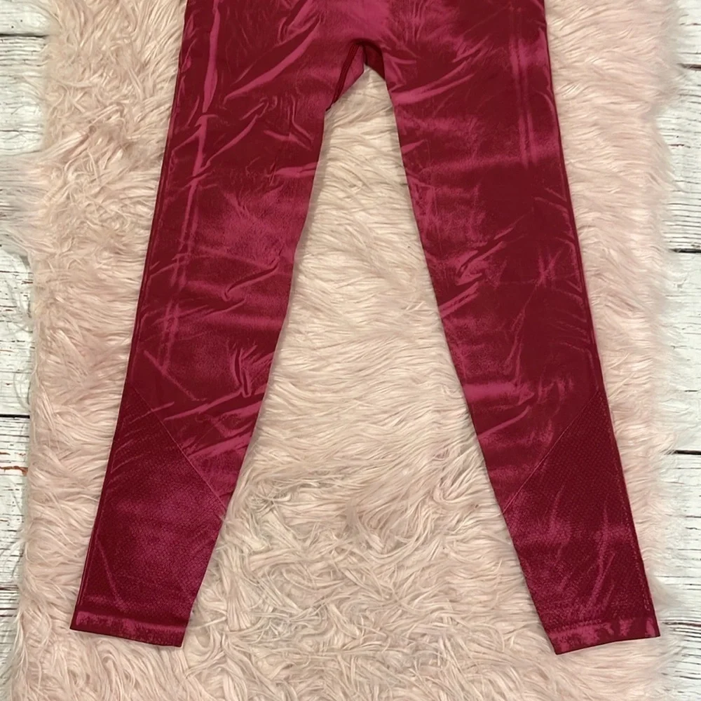 Lululemon Ebb to Street Tight Red WashStone Wash Chianti Leggings